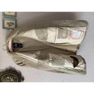 National Geographic Travel Collection Men's Jacket XL Sport Coat Trench Tan